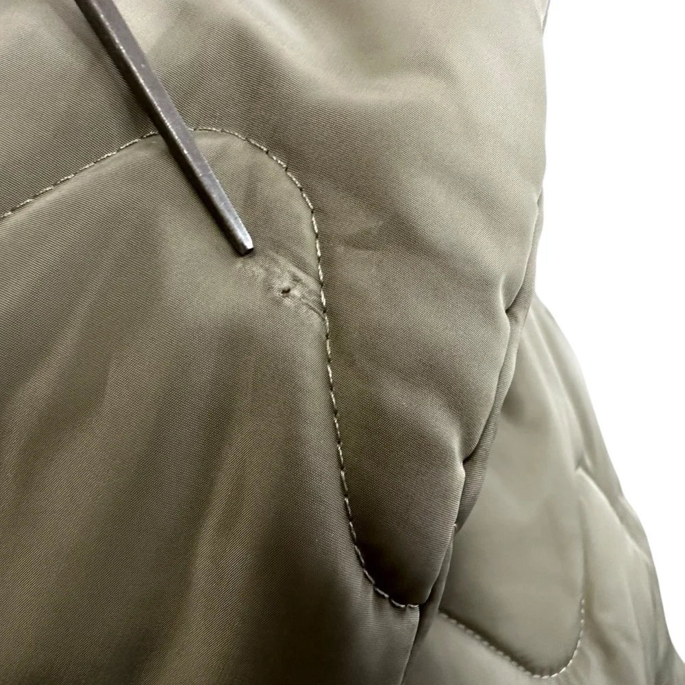 Princess Polly Womens Haven Quilted Jacket Sz 2 Green Open Front